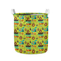 Animal Camping Pattern Print Collapsible Laundry Basket