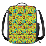 Animal Camping Pattern Print Crossbody Lunch Bag