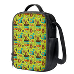 Animal Camping Pattern Print Crossbody Lunch Bag
