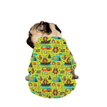 Animal Camping Pattern Print Dog Zip Up Jacket