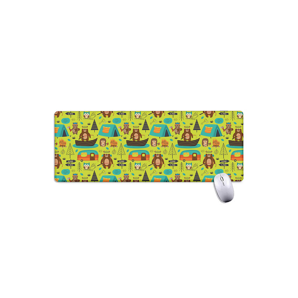 Animal Camping Pattern Print Extended Mouse Pad