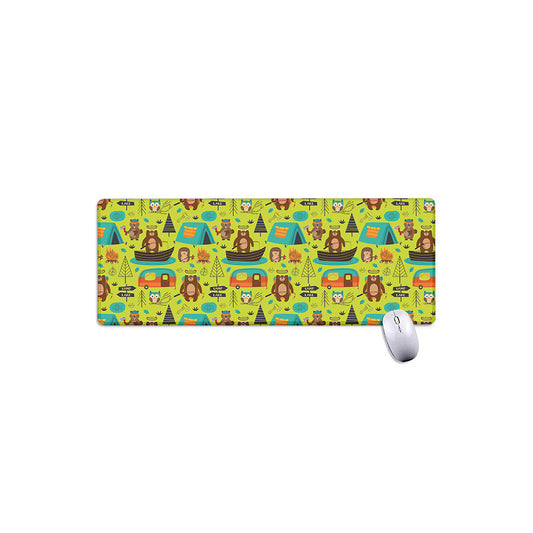 Animal Camping Pattern Print Extended Mouse Pad
