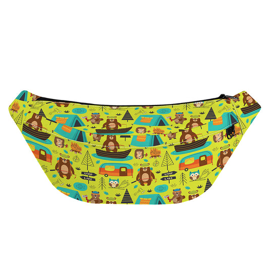 Animal Camping Pattern Print Fanny Pack