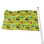 Animal Camping Pattern Print Flag