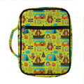 Animal Camping Pattern Print Front Pocket Bible Bag