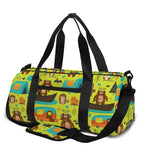 Animal Camping Pattern Print Gym Bag