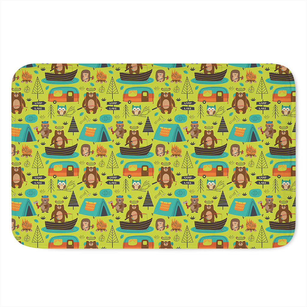 Animal Camping Pattern Print Indoor Door Mat