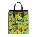 Animal Camping Pattern Print Insulated Lunch Tote