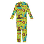 Animal Camping Pattern Print Jumpsuit