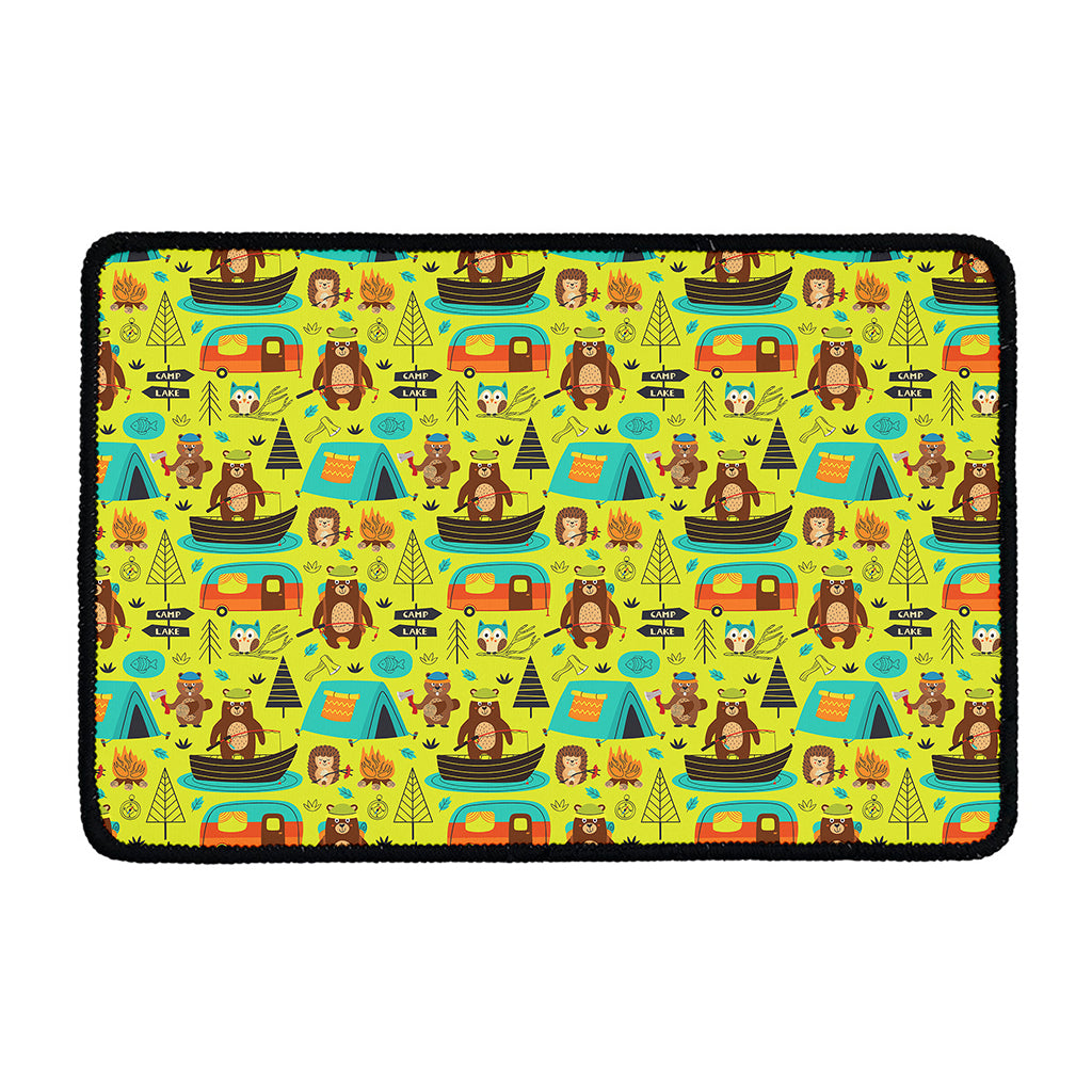 Animal Camping Pattern Print Kitchen Mat