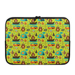 Animal Camping Pattern Print Laptop Sleeve