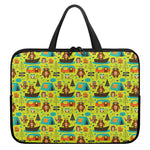 Animal Camping Pattern Print Laptop Sleeve With Handle