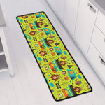 Animal Camping Pattern Print Long Kitchen Mat