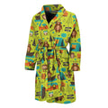 Animal Camping Pattern Print Men's Bathrobe
