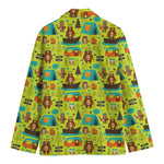 Animal Camping Pattern Print Men's Blazer