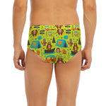 Animal Camping Pattern Print Men's Briefs
