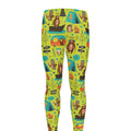 Animal Camping Pattern Print Men's Leggings
