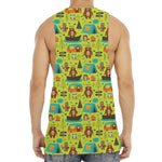 Animal Camping Pattern Print Men's Muscle Tank Top