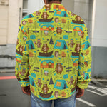 Animal Camping Pattern Print Men's Shirt Jacket