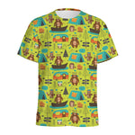 Animal Camping Pattern Print Men's Sports T-Shirt