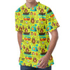 Animal Camping Pattern Print Men's Velvet T-Shirt