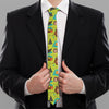 Animal Camping Pattern Print Necktie