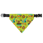 Animal Camping Pattern Print Over The Collar Dog Bandana