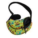 Animal Camping Pattern Print Pet Sling Carrier