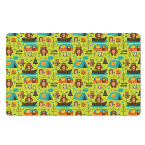 Animal Camping Pattern Print Polyester Doormat