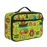 Animal Camping Pattern Print Portable Lunch Bag