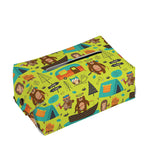 Animal Camping Pattern Print Rectangle Tissue Box Cover
