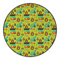 Animal Camping Pattern Print Round Floor Mat