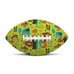 Animal Camping Pattern Print Rugby Ball