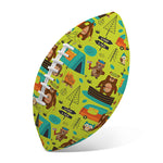 Animal Camping Pattern Print Rugby Ball