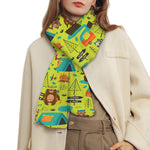 Animal Camping Pattern Print Scarf