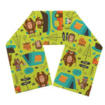 Animal Camping Pattern Print Scarf