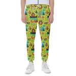 Animal Camping Pattern Print Scuba Joggers