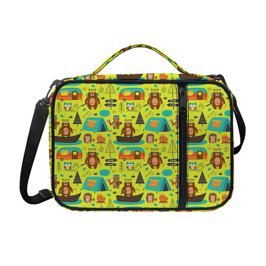 Animal Camping Pattern Print Shoulder Strap Bible Bag