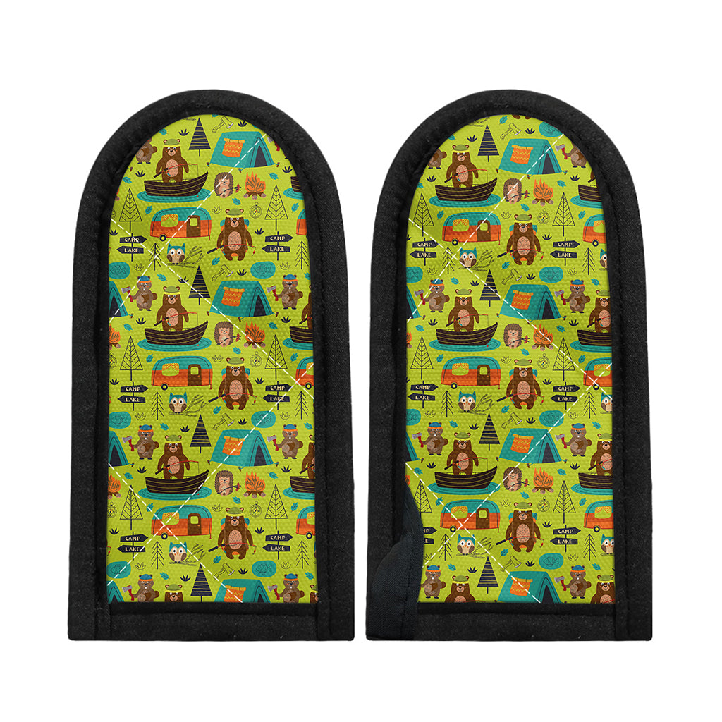 Animal Camping Pattern Print Skillet Handle Cover