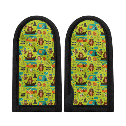 Animal Camping Pattern Print Skillet Handle Cover