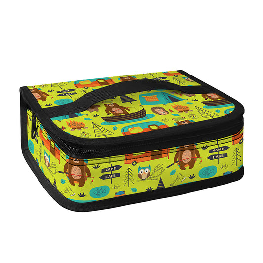 Animal Camping Pattern Print Small Lunch Bag