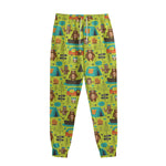 Animal Camping Pattern Print Sweatpants