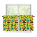Animal Camping Pattern Print Tier Curtains