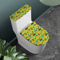 Animal Camping Pattern Print Toilet Lid And Tank Cover Set