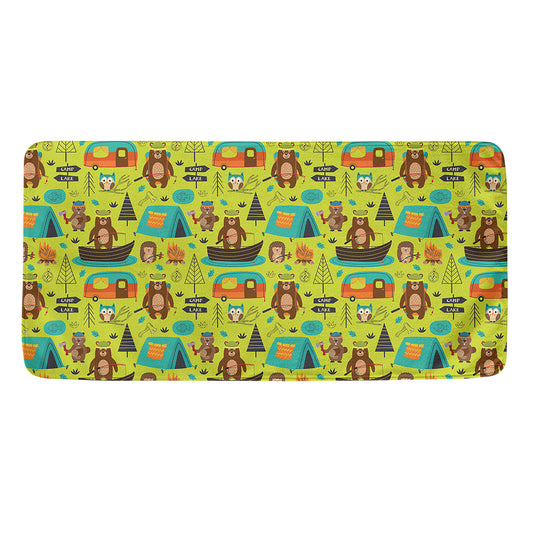 Animal Camping Pattern Print Towel