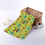 Animal Camping Pattern Print Towel