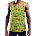 Animal Camping Pattern Print Men's Workout Tank Top