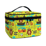 Animal Camping Pattern Print Travel Makeup Bag