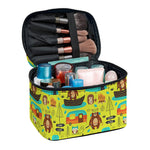 Animal Camping Pattern Print Travel Makeup Bag