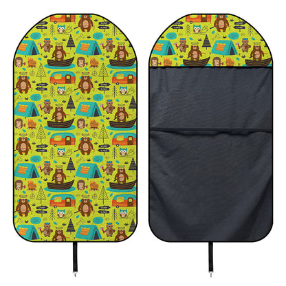 Animal Camping Pattern Print Waterproof Car Seat Cover